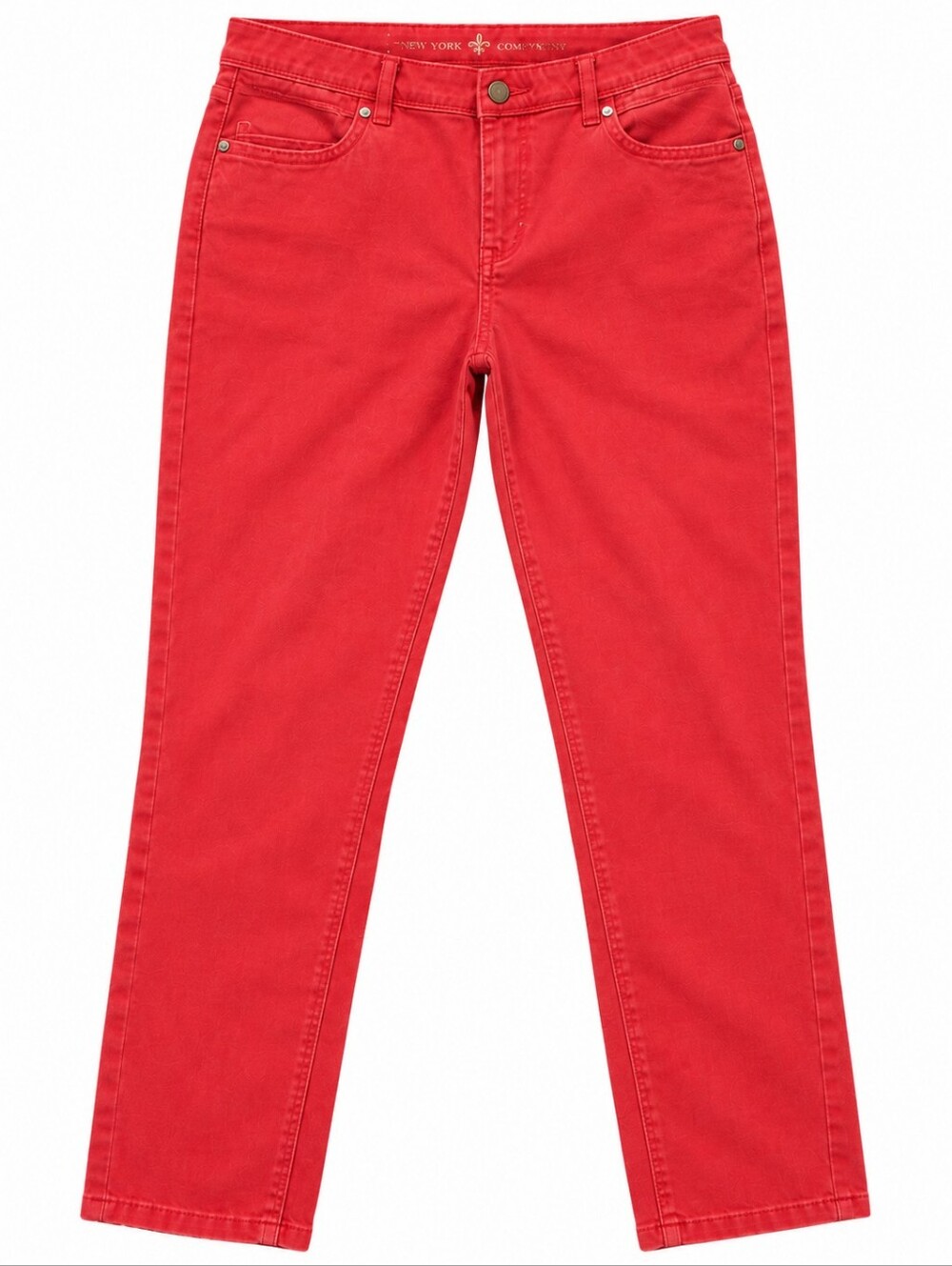 Simply Vera coral red high-waisted capri jeans, 12. EUC.